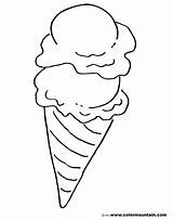 Coloring Cone Snow Ice Cream Printable Getcolorings Colorings sketch template