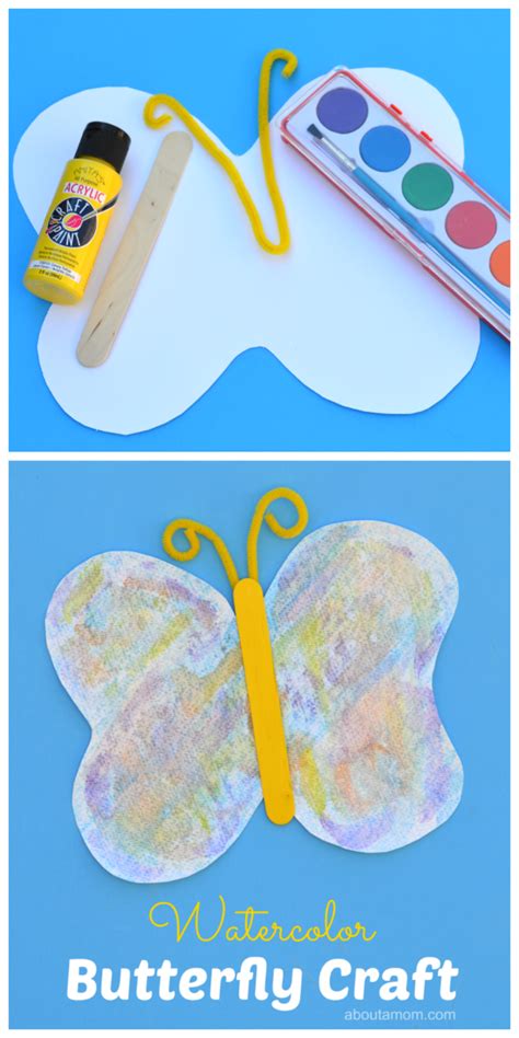 Watercolor Butterfly Craft For Kids About A Mom