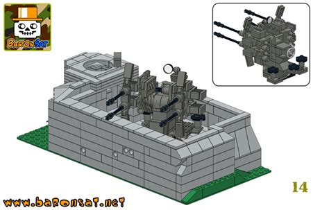 Lego Moc Ww2 German Flak Bunker Building Instructions Custom
