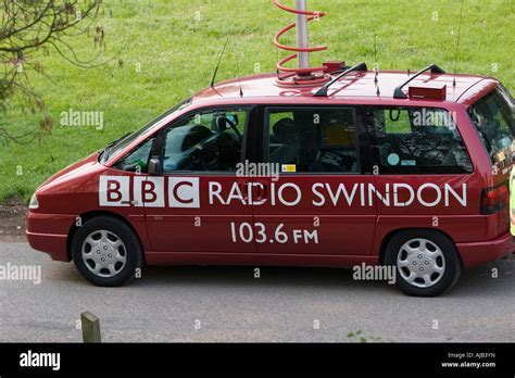 Bbc Radio Swindon Outside Broadcast Vehicle Stock Photo Alamy