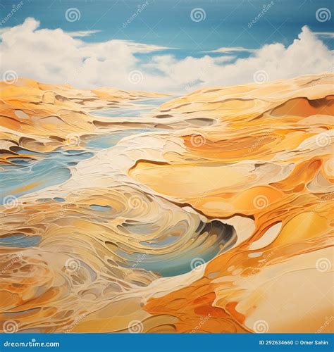 Ever-Evolving Sands: Witnessing the Change in Coastal Impressions Stock