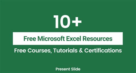 10 Free Microsoft Excel Courses Tutorials And Certifications 2024