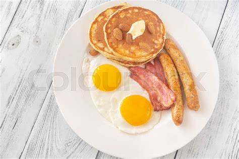 Traditional American Breakfast Stock Image Colourbox