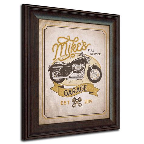 Vintage Motorcycle Sign Personalized T For Motorcycle Enthusiast