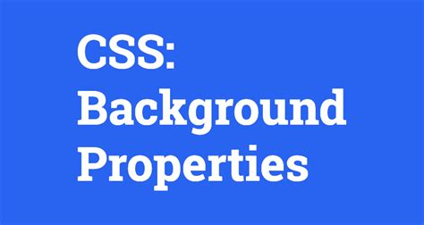 Css Background Properties Web Island Blog