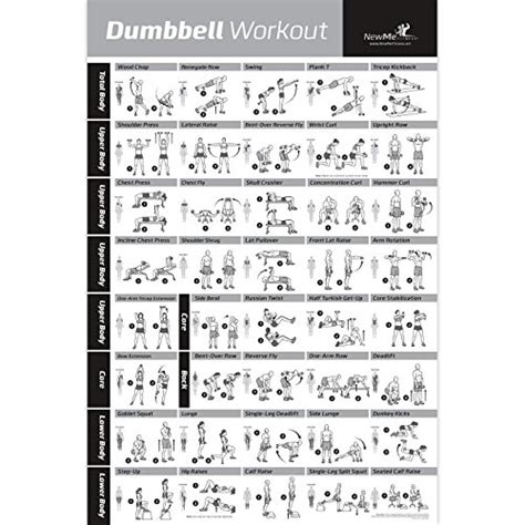 Buy Newme Fitness Dumbbell Workout Exercise Laminated Strength