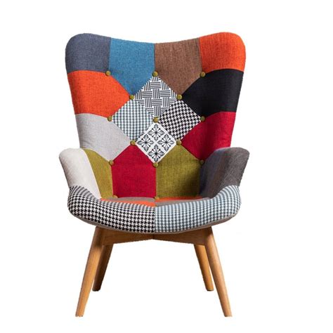 Multi Coloured Patchwork Armchair Pn Home