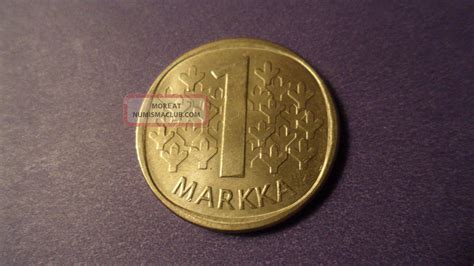 Finland 1971 One Markka Coin With Luster