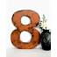 Number 8 In Rust Pine Wood Sign Wall Decor Kids Birthday Party 