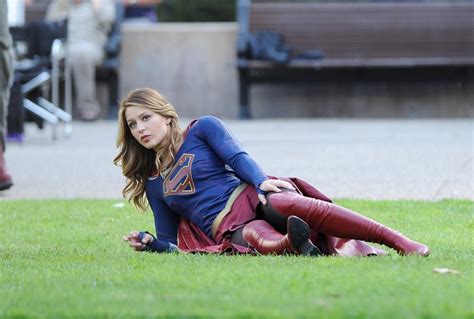 Melissa Benoist Supergirl In Pantyhose Upskirt Photos UpskirtSTARS