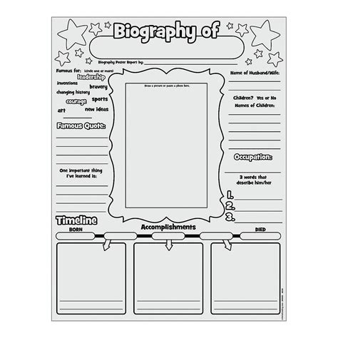 Color Your Own All About A Biography Posters In 2020 Biography