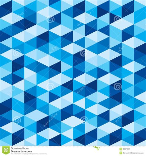 Abstract Geometric Background Seamless Blue Pattern