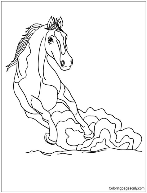 Wild Horse 4 Coloring Page Free Printable Coloring Pages