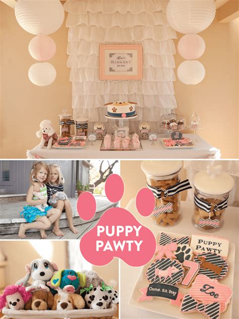 Party Feature Adorable Puppy Pawty Pizzazzerie