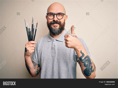 Handsome Bald Artist Image And Photo Free Trial Bigstock