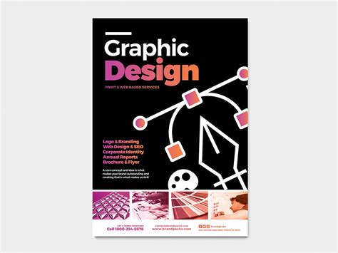 Graphic Design Agency Poster Template V3 Brandpacks