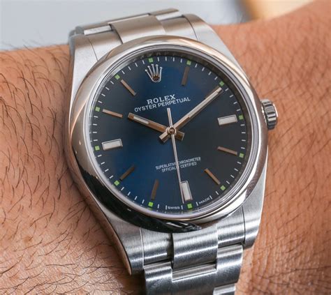 Rolex 114300 oyster perpetual with blue dial. Rolex Oyster Perpetual Watches New For 2015 Hands-On ...