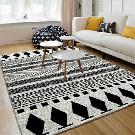 Black White 130x190cm European Modern Carpet And Floor Rugs And Carpets