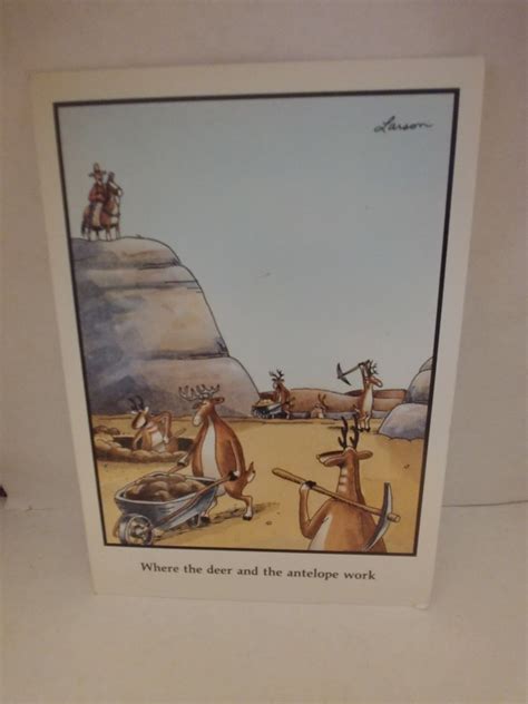 Vintage The Far Side Birthday Card Where The Deer And The Antelope