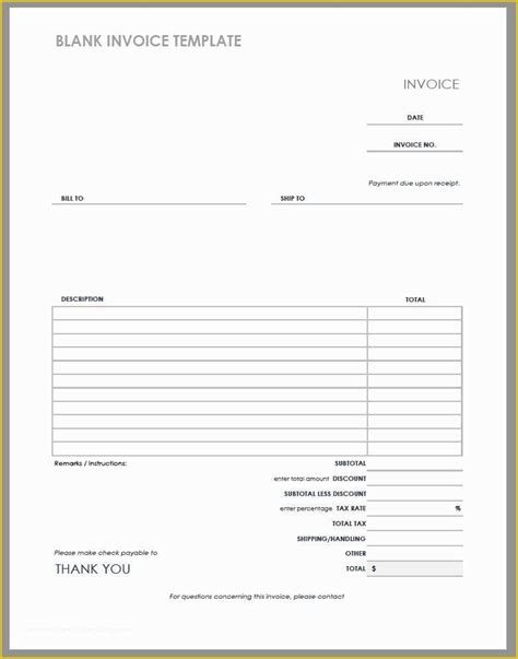 53 Fill In The Blank Invoice Template Free Heritagechristiancollege