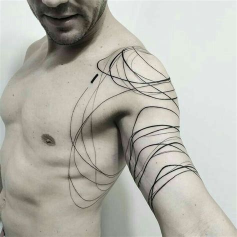 Pin By Tiina Tuul On Tattoo Geometric Tattoos Men Line Tattoos Geometric Line Tattoo