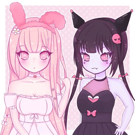 My Melody And Kuromi By Mekiidraws On Deviantart