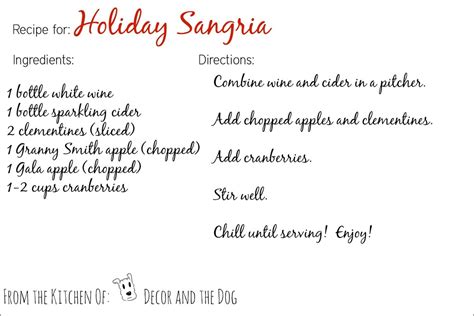 Simple Sangria Recipe — Decor and the Dog