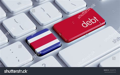 Costa Rica High Resolution Debt Concept Stock Illustration 194430779