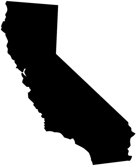 California Map Silhouette Free Vector Silhouettes