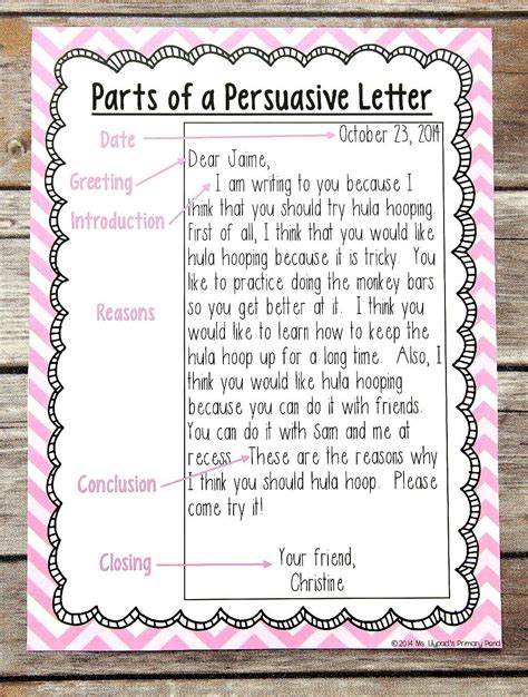 The format is clear and easy to read. Persuasive Letter Writing Lessons for 1st Grade {1st Gr ...
