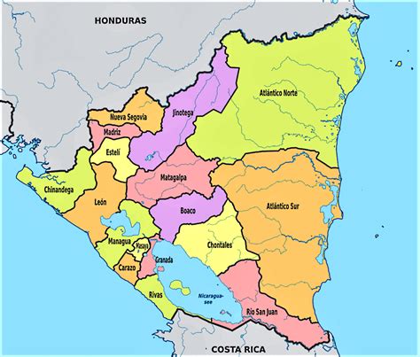 Mapa De Nicaragua Datos Interesantes E Información Sobre El País