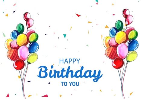 Premium Vector Vector Happy Birthday Celebration Greeting Card Design