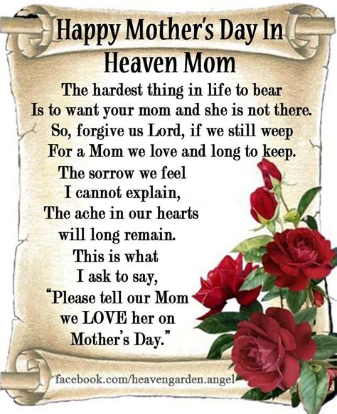 Pin By Marianne Law On Inspiration Mothers Day In Heaven Happy Mother S Day Miss Mom