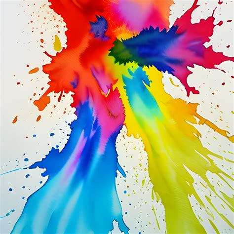 Water Color Explosion Radiant With Happiness Arthubai