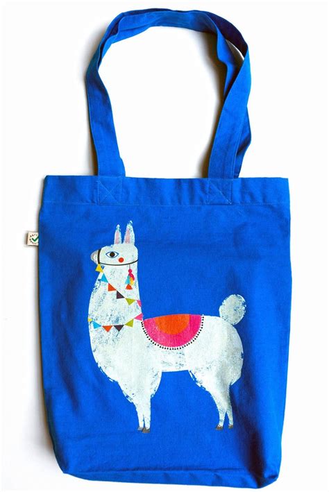 Llama Tote Bag Organic Cotton Bag T For Her Shopper Etsy