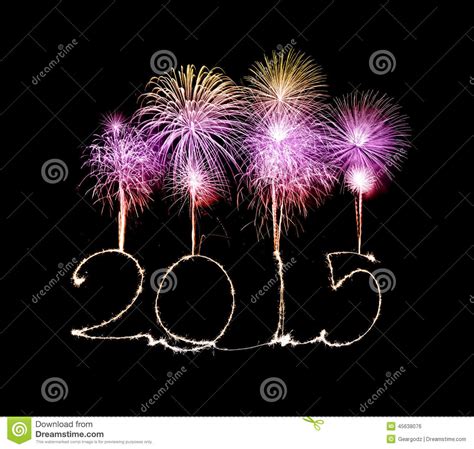 Happy New Year 2015 Made A Sparkler Stock Illustration Illustration