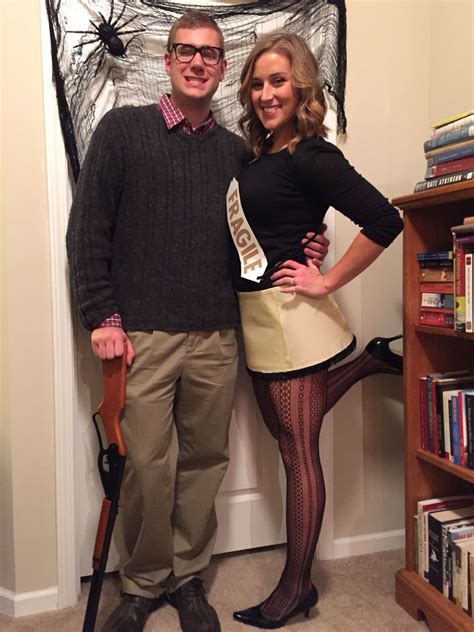 Couple Costume Ralphie And The Leg Lamp Christmas Party Costume Quick Diy Halloween Costumes