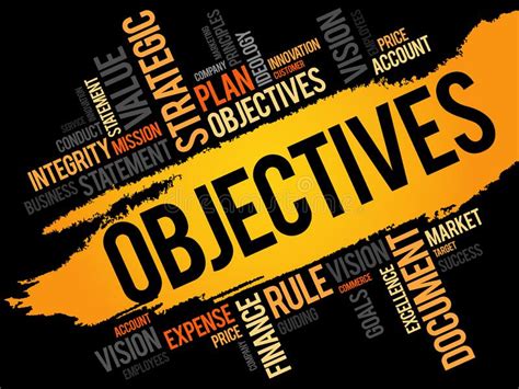 Objectives Word Cloud Stock Illustration Illustration Of Cost 200163229
