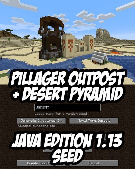Pillager Outpost Attached To Desert Pyramid Java Minecraft