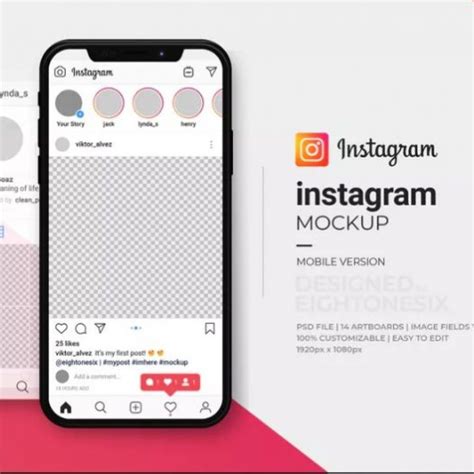 88 Instagram Mockup Template 2019 Mockupfreefile