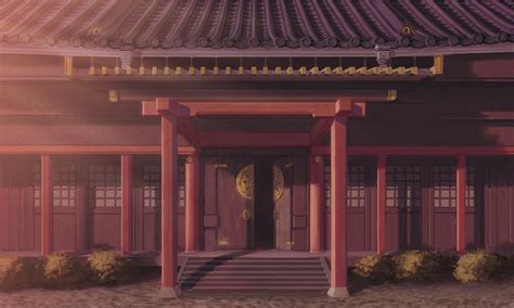 Temple Front By Exitmothership On Deviantart Anime Scenery Wallpaper