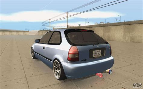This thing was pretty crazy back in the day, 400ps b18 at 1.3 bar (19psi). Honda Civic EK9 JDM v1.0 for GTA San Andreas