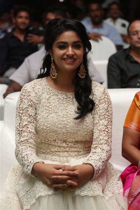 Keerthi Suresh Latest Hot Glamourous White Skirt Photoshoot Images At