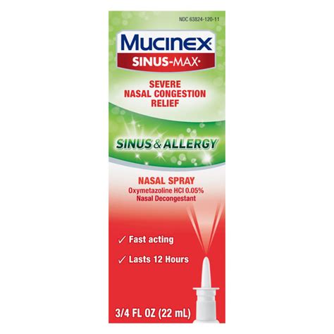 Save On Mucinex Sinus Max Nasal Spray Sinus And Allergy 12 Hour Order Online Delivery Food Lion