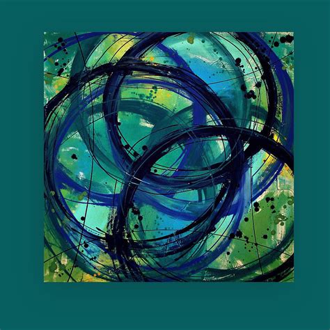 Abstract Art By Ora Birenbaum — Artpainting Blue Navy