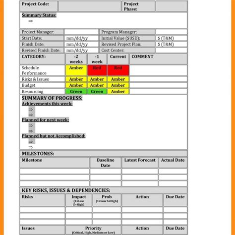 Project Management Report Sample Status Monthly Progress Emplate Within