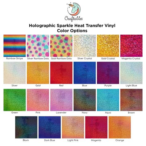 Holographic Sparkle Glitter Iron On Vinyl Sheet Htv For T Etsy