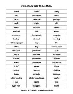Smart pictionary words for kids complete a list to make sure the artist can perform the message efficiently and learn more about the traits. List of Pictionary words - medium difficulty | Pictionary words, Charades words, Charades game