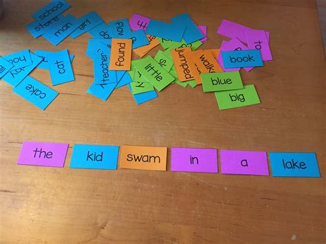 It has details in the borders for a smarter visual appeal. Firstie Favorites: Build A Sentence Interactive Word Work!!
