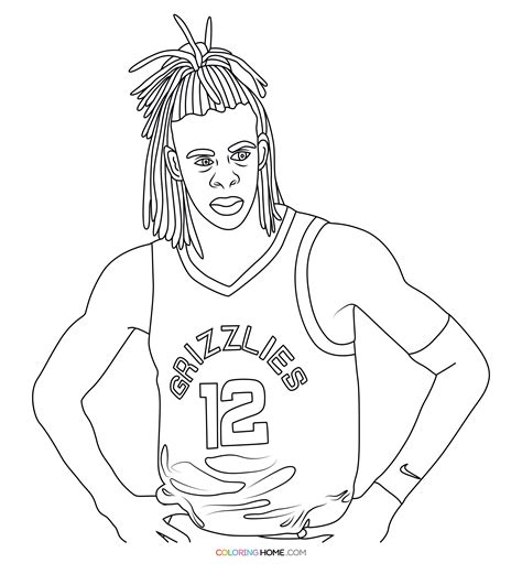 Ja Morant Coloring Pages Coloring Home